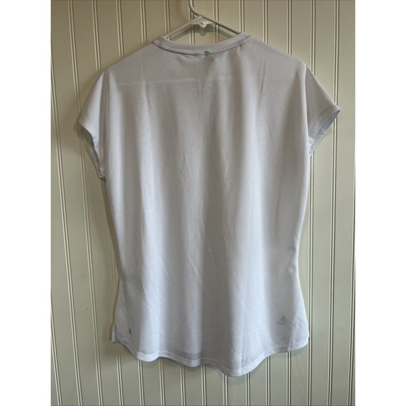 Adidas new with tag women's size large essential short sleeve crew white golf - Picture 6 of 10